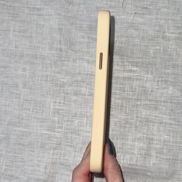 Casetify Beige Leather Phone Case. Personalized “Taylor” - Picture 3 of 4